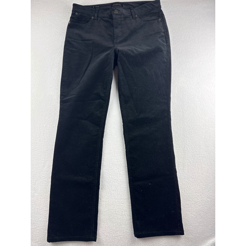 Talbots Flawless Five-Pocket Corduroy Pants Black Straight Leg Mens Size 8‎